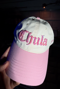 hat pink diamante