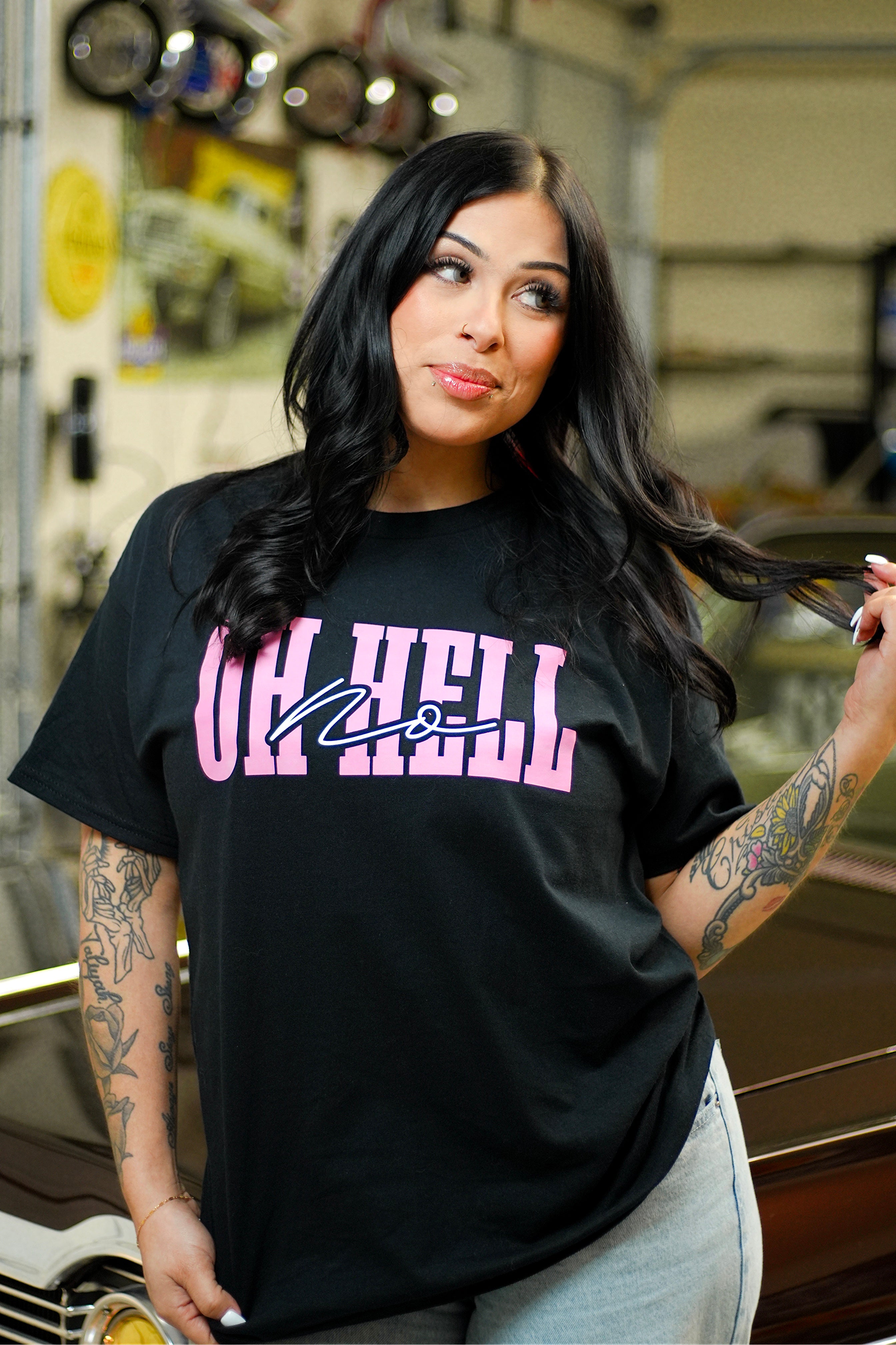 NO EXCUSES/ OH HELL NO T-SHIRT