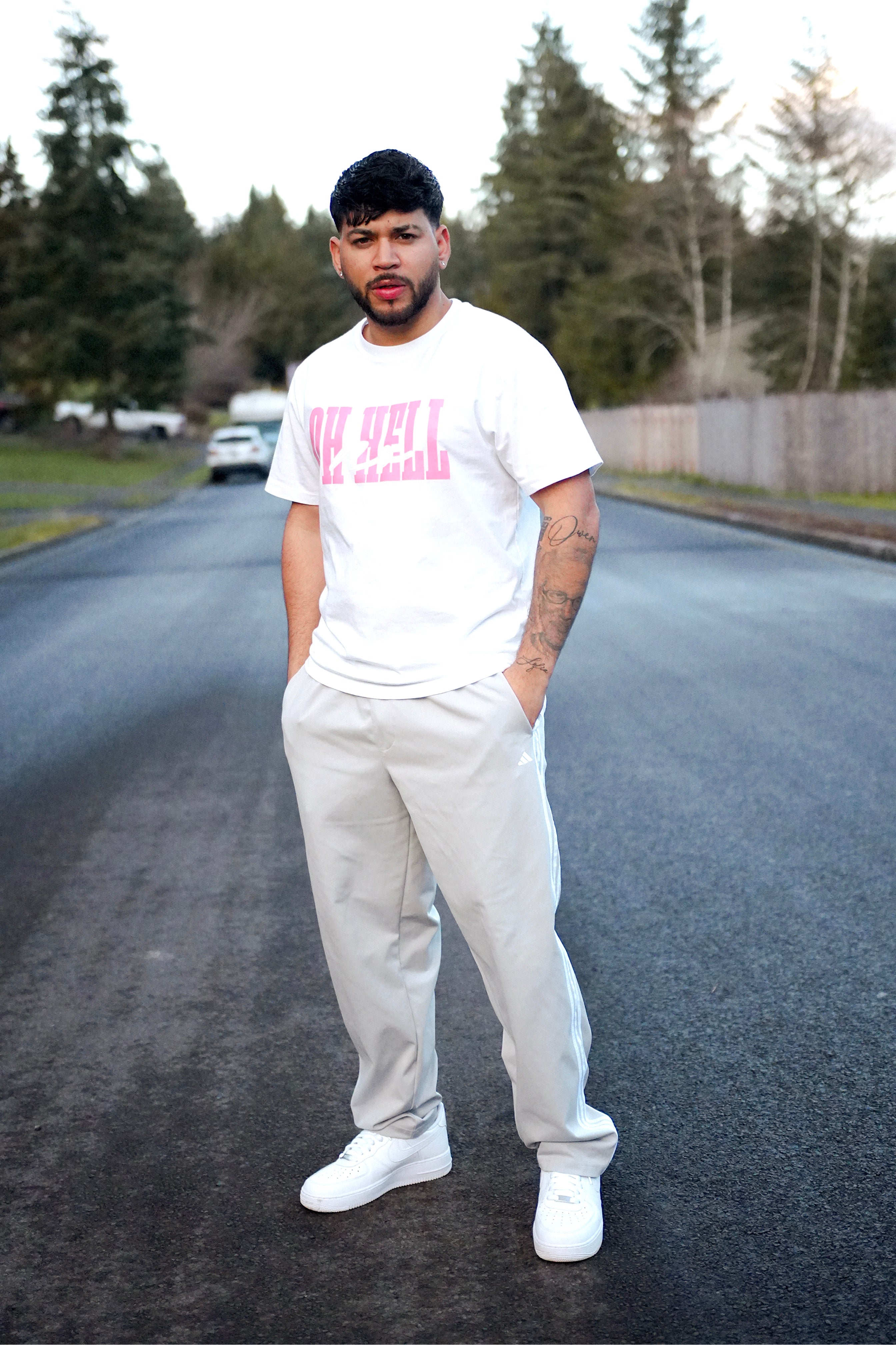 WHITE NO EXCUSES/ OH HELL NO T-SHIRT