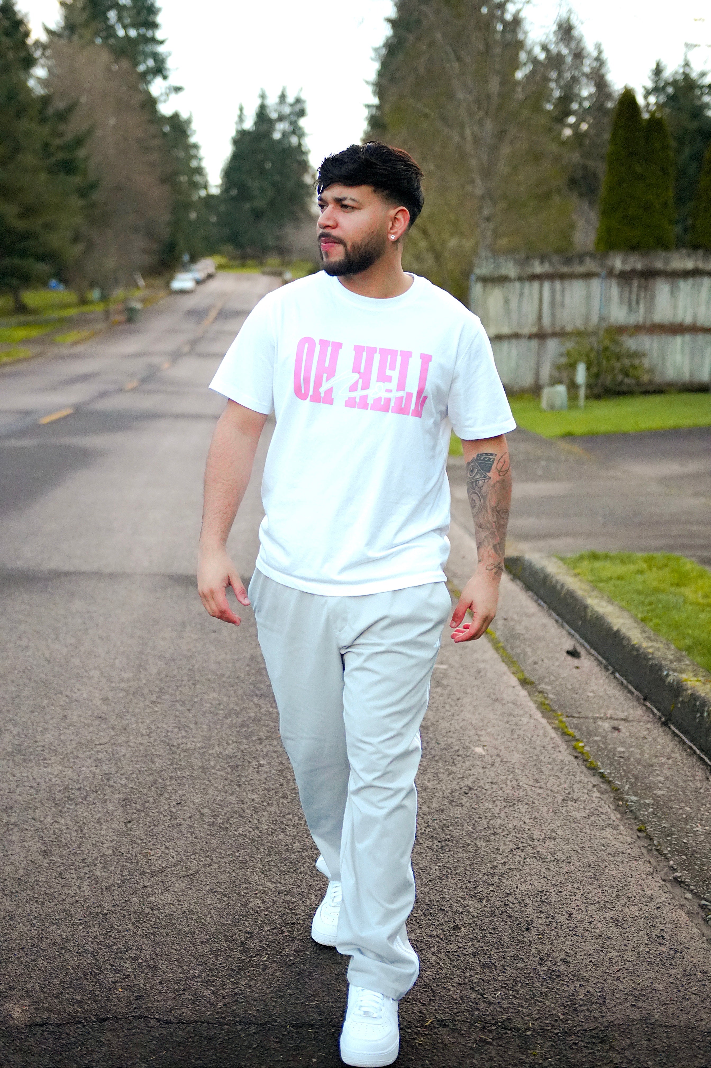 WHITE NO EXCUSES/ OH HELL NO T-SHIRT