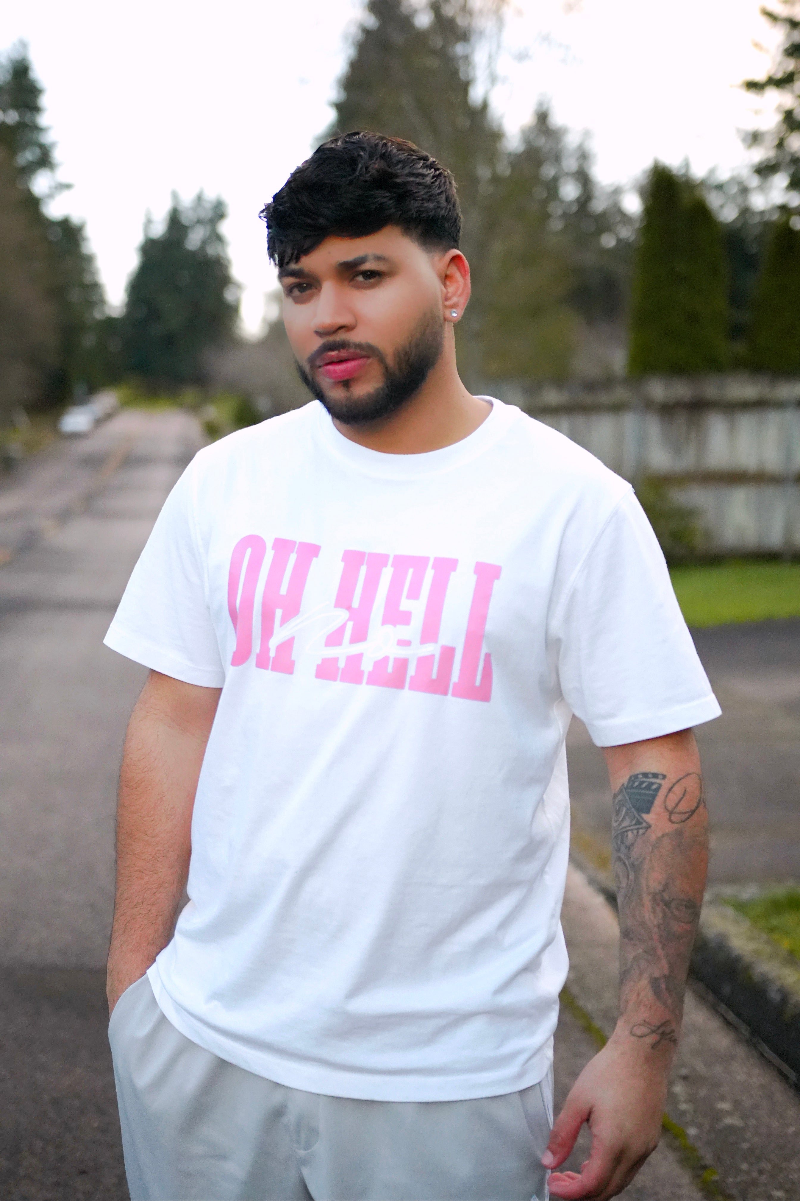 WHITE NO EXCUSES/ OH HELL NO T-SHIRT